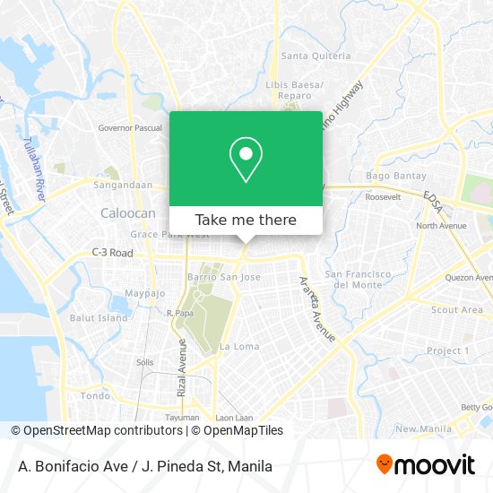 A. Bonifacio Ave / J. Pineda St map
