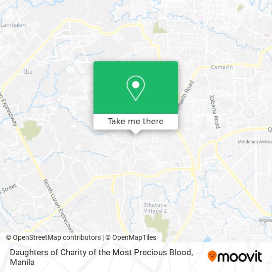 Daughters of Charity of the Most Precious Blood map