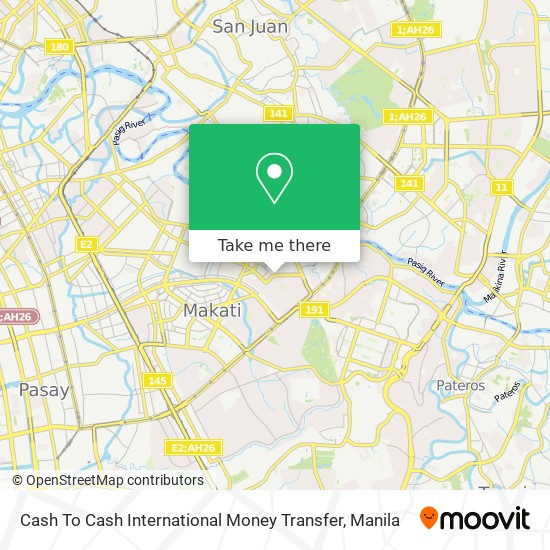 Cash To Cash International Money Transfer map