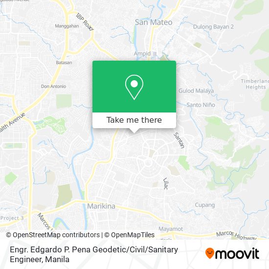 Engr. Edgardo P. Pena Geodetic / Civil / Sanitary Engineer map