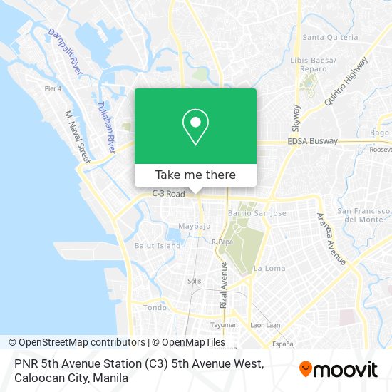 PNR 5th Avenue Station (C3) 5th Avenue West, Caloocan City map