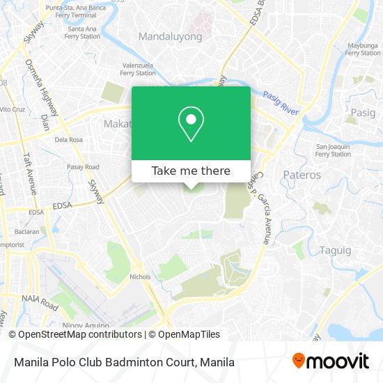 Manila Polo Club Badminton Court map