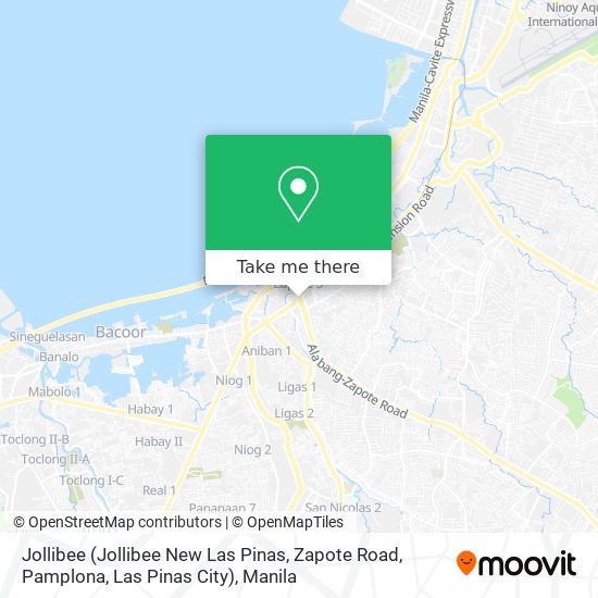 Jollibee (Jollibee New Las Pinas, Zapote Road, Pamplona, Las Pinas City) map