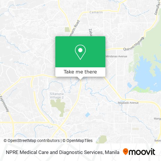 NPRE Medical Care and Diagnostic Services map