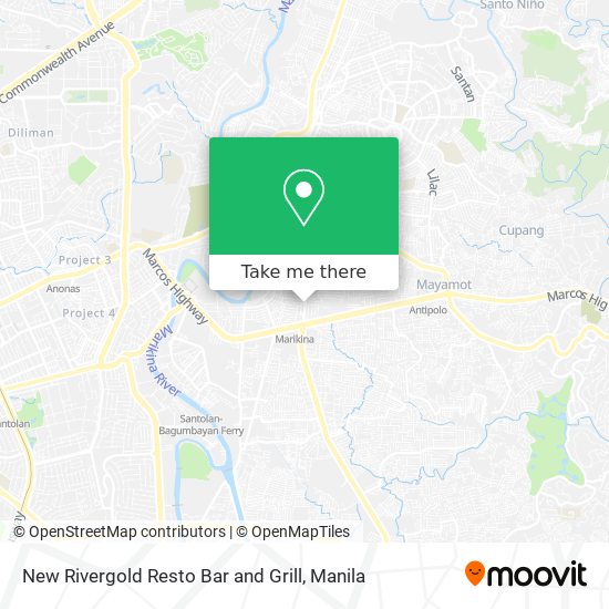 New Rivergold Resto Bar and Grill map