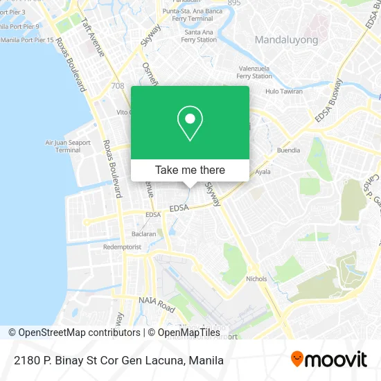 2180 P. Binay St Cor Gen Lacuna map