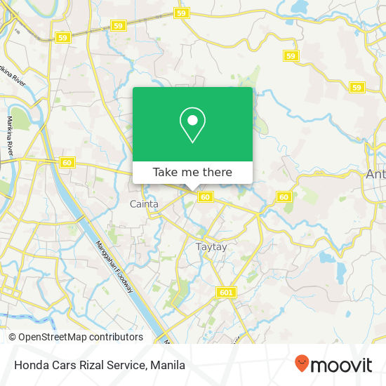 Honda Cars Rizal Service map