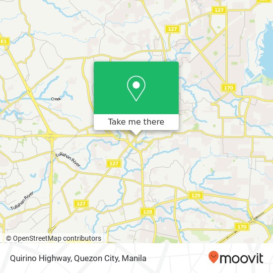 Quirino Highway, Quezon City map