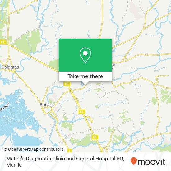 Mateo's Diagnostic Clinic and General Hospital-ER map