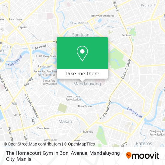 The Homecourt Gym in Boni Avenue, Mandaluyong City map