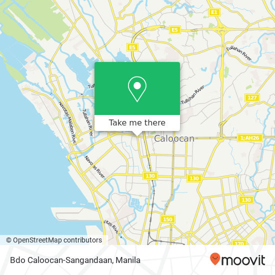 Bdo Caloocan-Sangandaan map