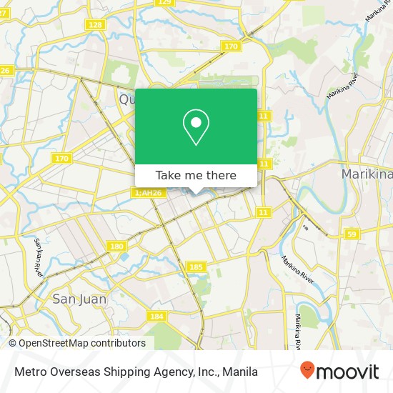 Metro Overseas Shipping Agency, Inc. map