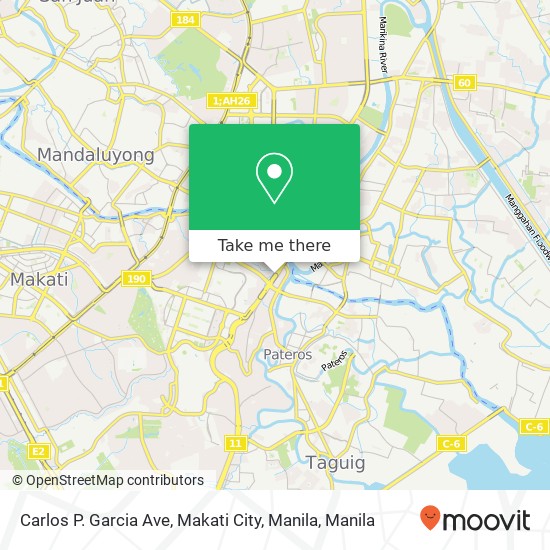 Carlos P. Garcia Ave, Makati City, Manila map