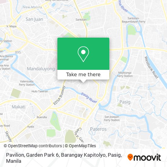 Pavilion, Garden Park 6, Barangay Kapitolyo, Pasig map