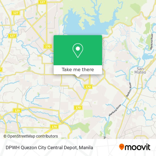 DPWH Quezon City Central Depot map