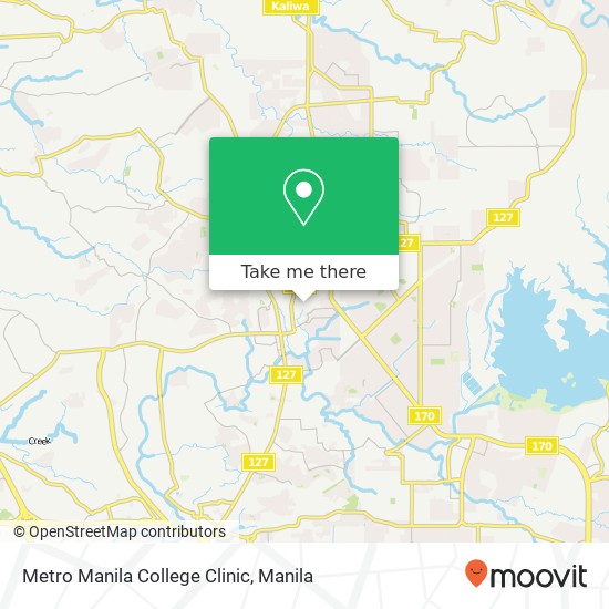 Metro Manila College Clinic map