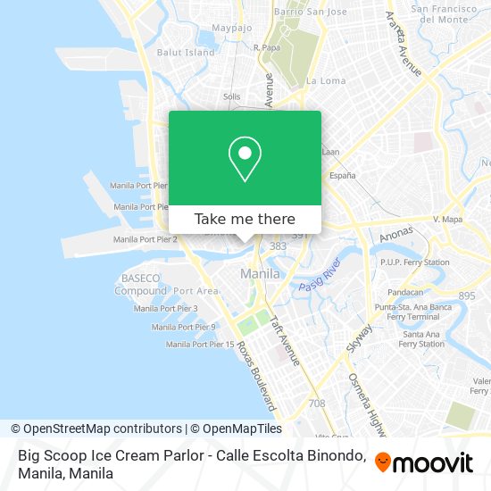 Big Scoop Ice Cream Parlor - Calle Escolta Binondo, Manila map