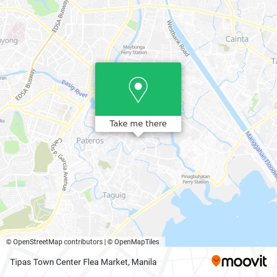 Tipas Town Center Flea Market map