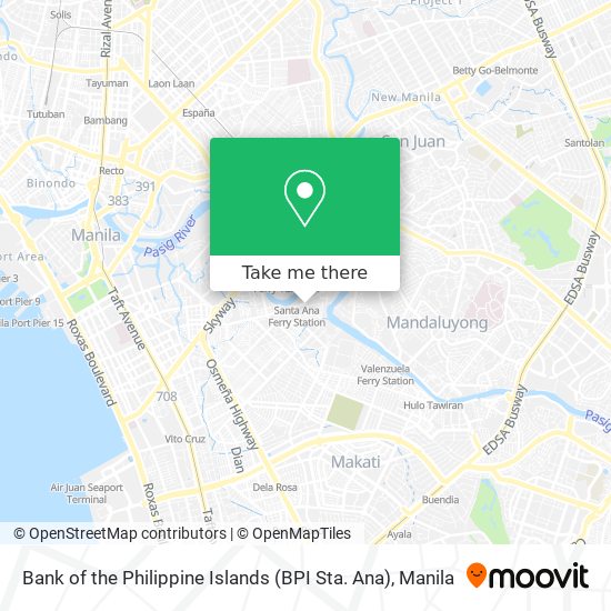 Bank of the Philippine Islands (BPI Sta. Ana) map