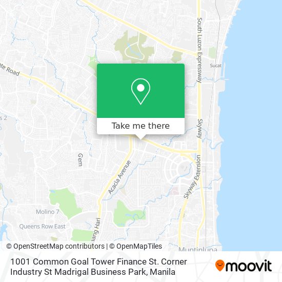 1001 Common Goal Tower Finance St. Corner Industry St Madrigal Business Park map