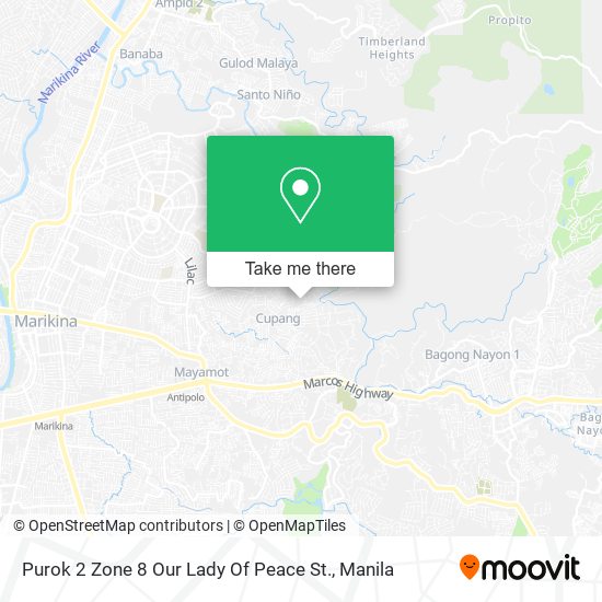 Purok 2 Zone 8 Our Lady Of Peace St. map
