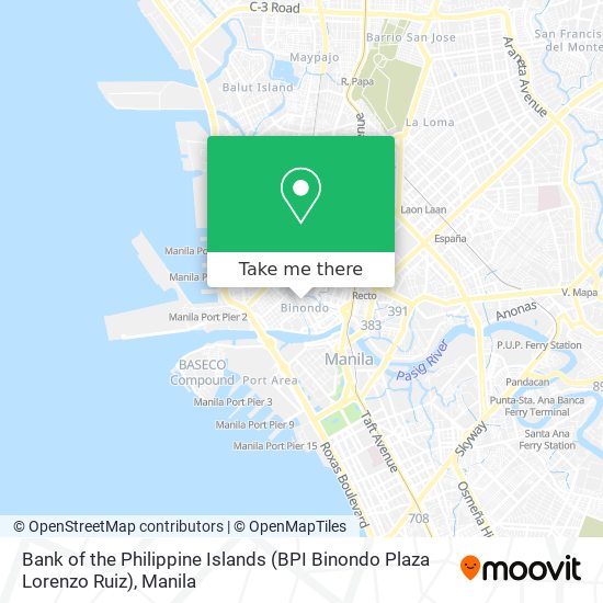 Bank of the Philippine Islands (BPI Binondo Plaza Lorenzo Ruiz) map
