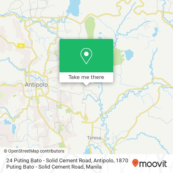 24 Puting Bato - Solid Cement Road, Antipolo, 1870 Puting Bato - Solid Cement Road map