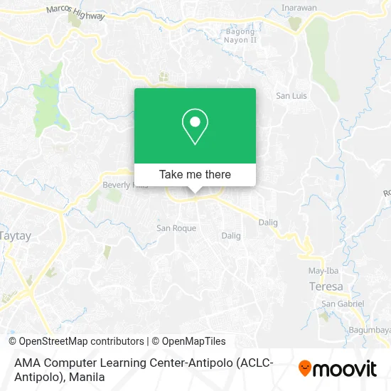 AMA Computer Learning Center-Antipolo (ACLC-Antipolo) map