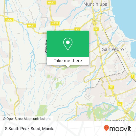 S South Peak Subd map