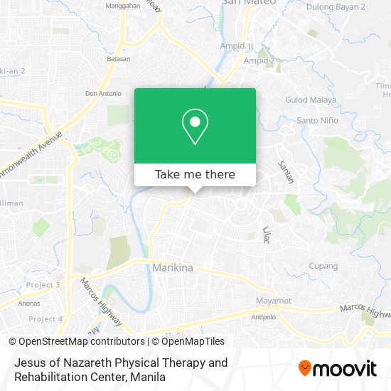 Jesus of Nazareth Physical Therapy and Rehabilitation Center map