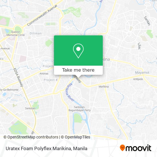 Uratex Foam Polyflex Marikina map