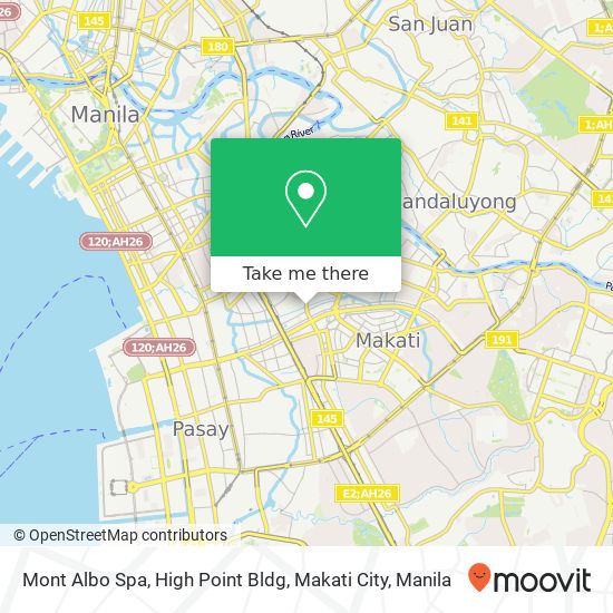 Mont Albo Spa, High Point Bldg, Makati City map