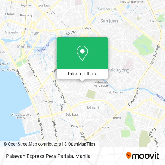Palawan Express Pera Padala map