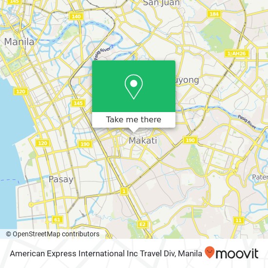 American Express International Inc Travel Div map