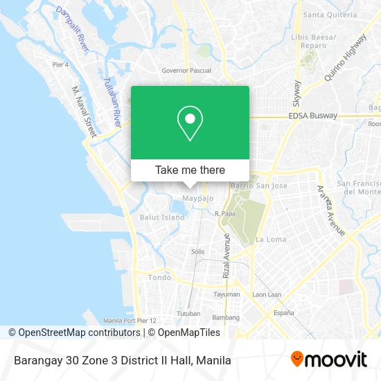 Barangay 30 Zone 3 District II Hall map