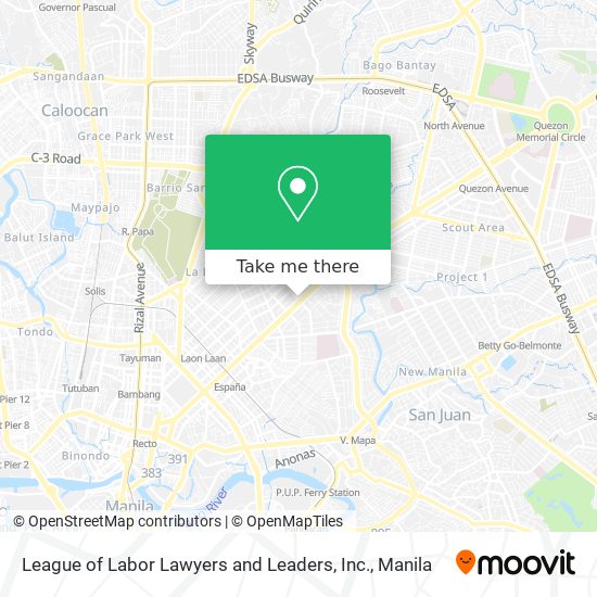 League of Labor Lawyers and Leaders, Inc. map