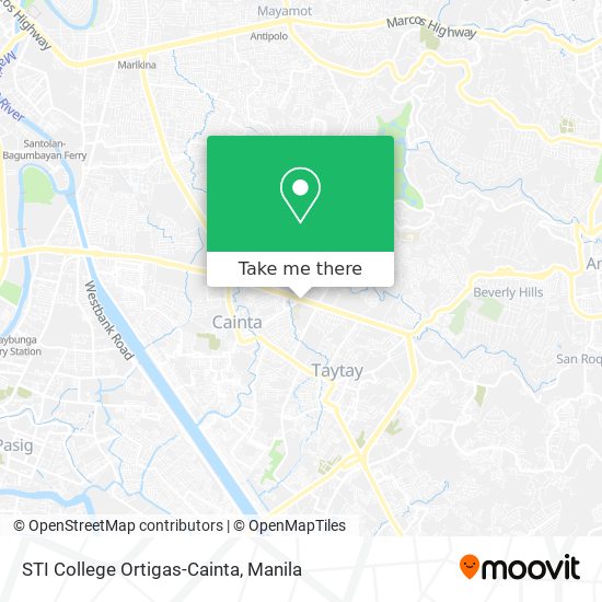 STI College Ortigas-Cainta map