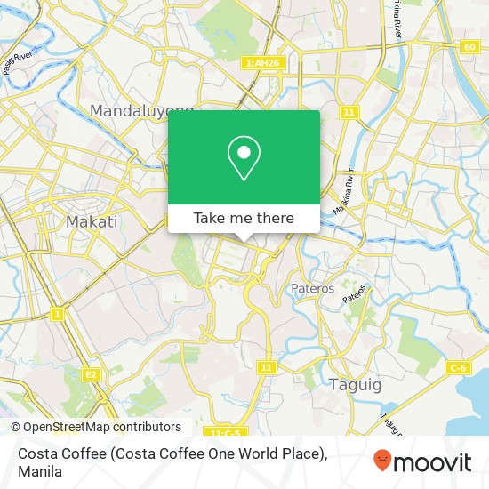 Costa Coffee (Costa Coffee One World Place) map