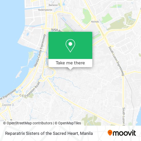 Reparatrix Sisters of the Sacred Heart map