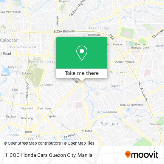 HCQC-Honda Cars Quezon City map