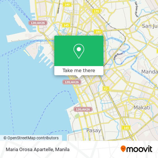 Maria Orosa Apartelle map
