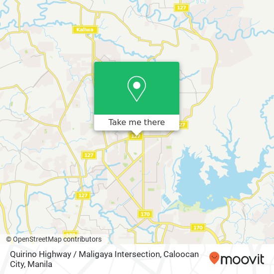 Quirino Highway / Maligaya Intersection, Caloocan City map