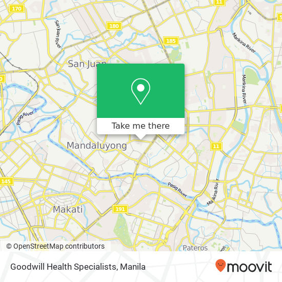 Goodwill Health Specialists map