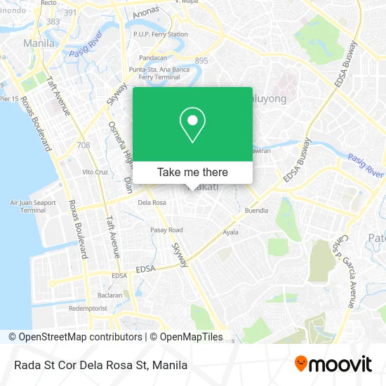 Rada St Cor Dela Rosa St map