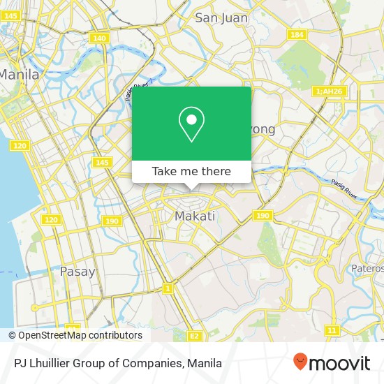 PJ Lhuillier Group of Companies map