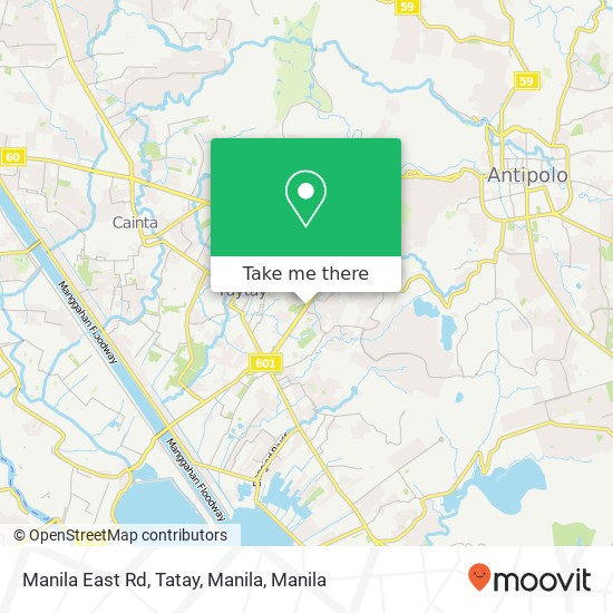 Manila East Rd, Tatay, Manila map