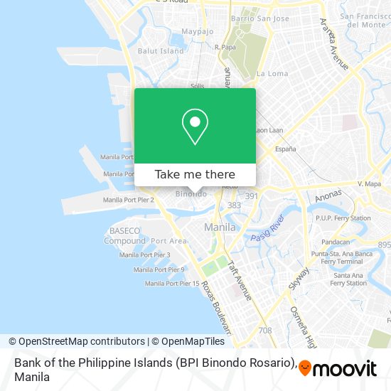 Bank of the Philippine Islands (BPI Binondo Rosario) map