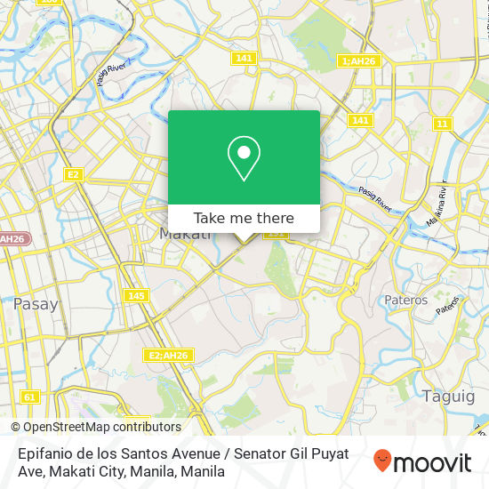 Epifanio de los Santos Avenue / Senator Gil Puyat Ave, Makati City, Manila map