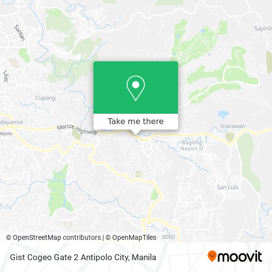 Gist Cogeo Gate 2 Antipolo City map