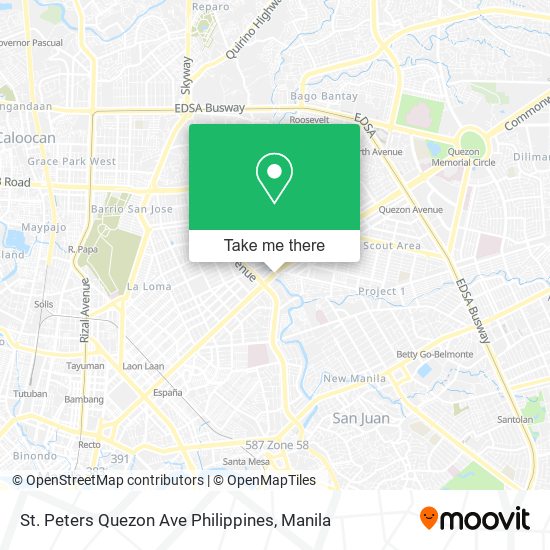 St. Peters Quezon Ave Philippines map